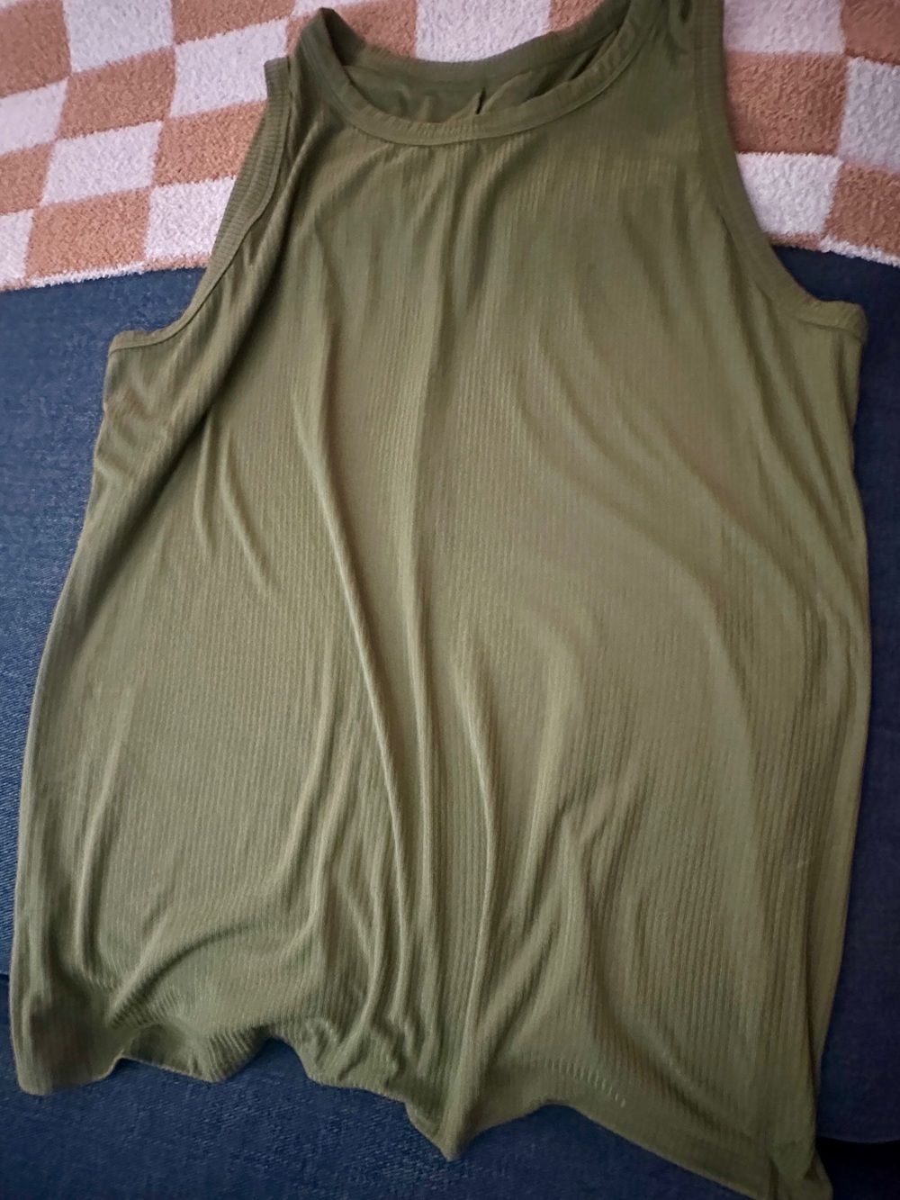 Lanebryant Women’s Olive Ribbed Tank Top